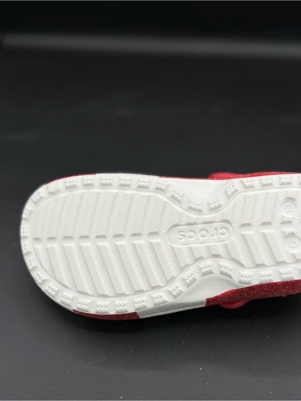 CROCS Kids Red & White Swirl Clog Sandals